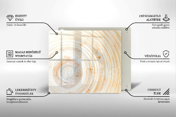 Skärbräda av glas Tekstura drewna