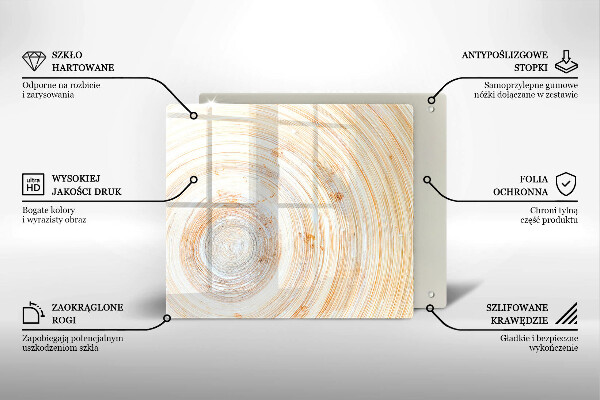 Skärbräda av glas Tekstura drewna