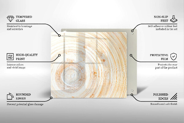 Skärbräda av glas Tekstura drewna