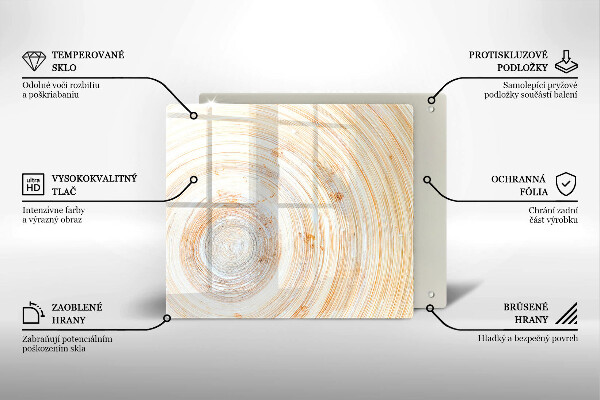 Skärbräda av glas Tekstura drewna