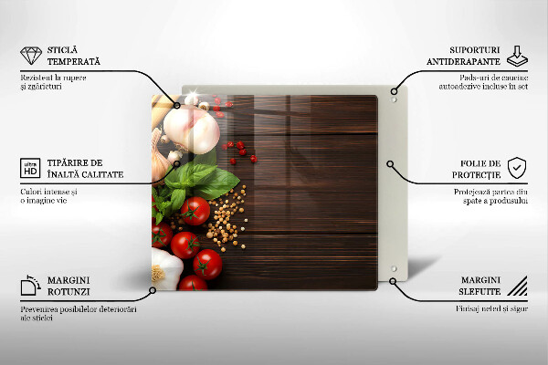 Skärbräda av glas Warzywa na stole