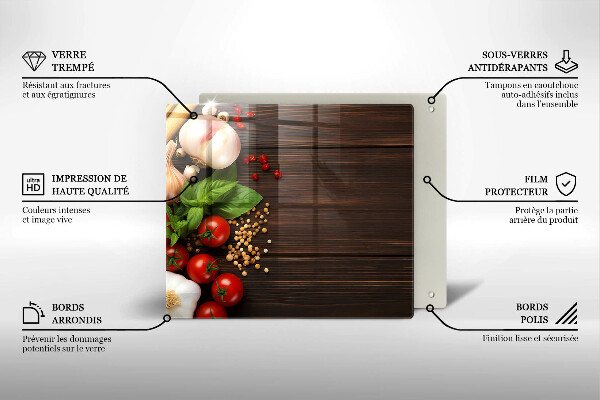 Skärbräda av glas Warzywa na stole