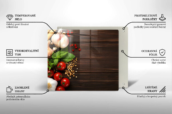 Skärbräda av glas Warzywa na stole