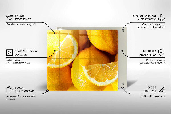 Skärbräda av glas Soczyste cytryny