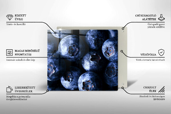 Skärbräda av glas Zbliżenie na jagody