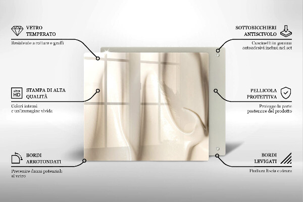 Skärbräda av glas Kremowe lody