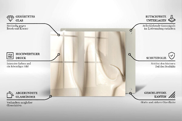 Skärbräda av glas Kremowe lody