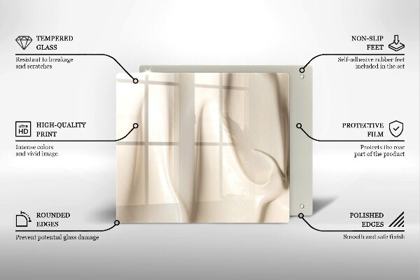 Skärbräda av glas Kremowe lody