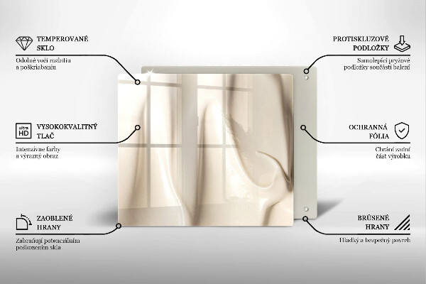 Skärbräda av glas Kremowe lody