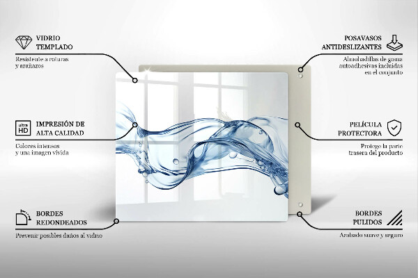 Skärbräda av glas Krystaliczna woda