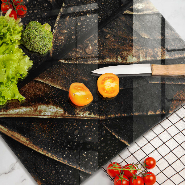 Skärbräda av glas Złoty liść