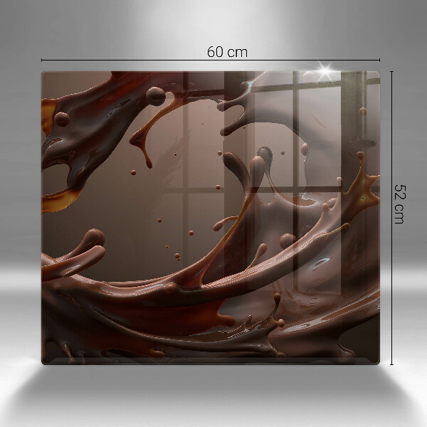 Skärbräda av glas Flytande choklad