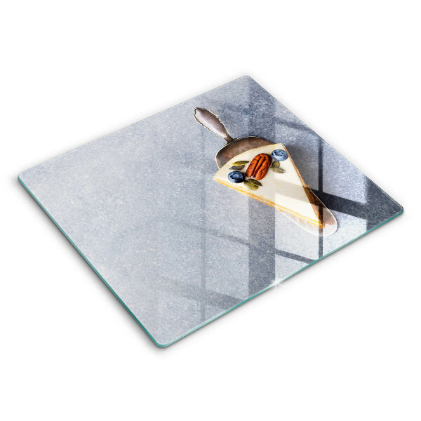 Skärbräda av glas En bit tårta