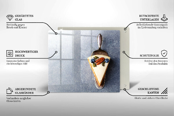 Skärbräda av glas En bit tårta