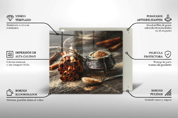 Skärbräda av glas Vaniljstång