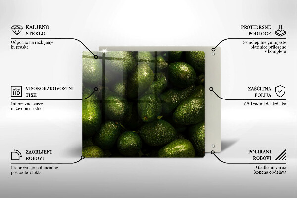 Skärbräda av glas Avokado frukt