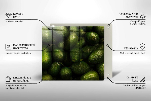 Skärbräda av glas Avokado frukt