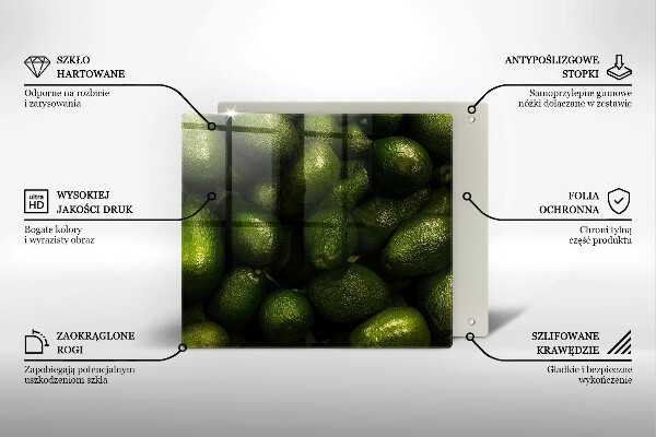 Skärbräda av glas Avokado frukt