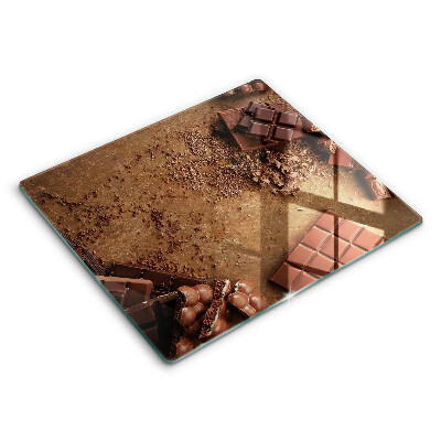 Skärbräda av glas Chokladgodis
