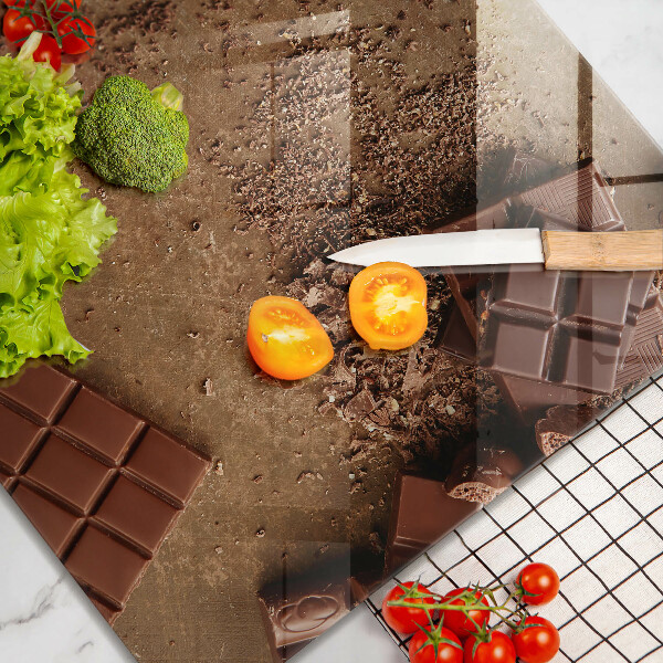 Skärbräda av glas Chokladgodis