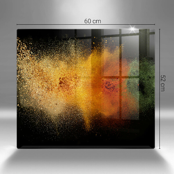 Skärbräda av glas Färgglada kryddor