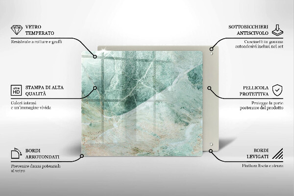 Skärbräda av glas Stenstruktur