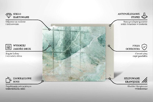 Skärbräda av glas Stenstruktur