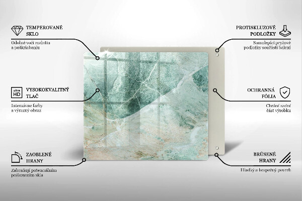 Skärbräda av glas Stenstruktur