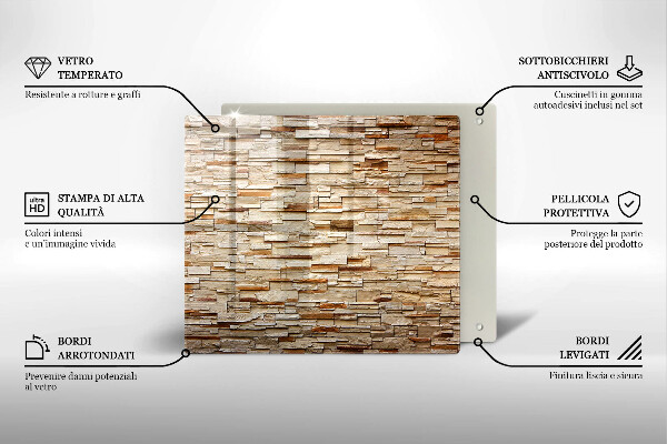Skärbräda av glas Textur av dekorativa stenar