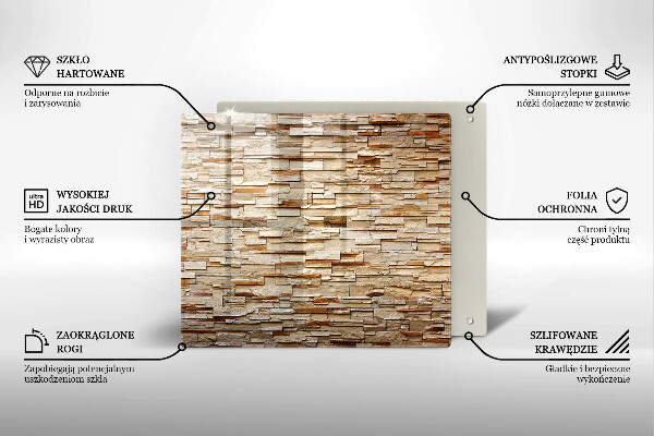 Skärbräda av glas Textur av dekorativa stenar
