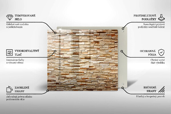 Skärbräda av glas Textur av dekorativa stenar