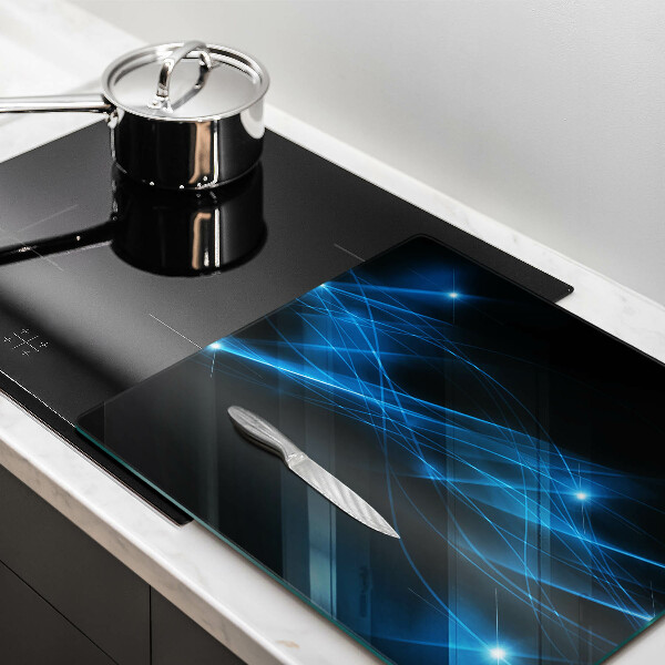 Skärbräda av glas Abstrakt blå rök