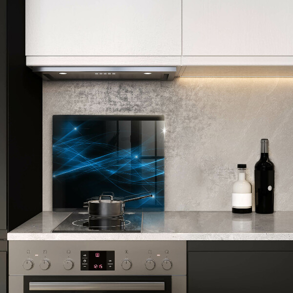 Skärbräda av glas Abstrakt blå rök