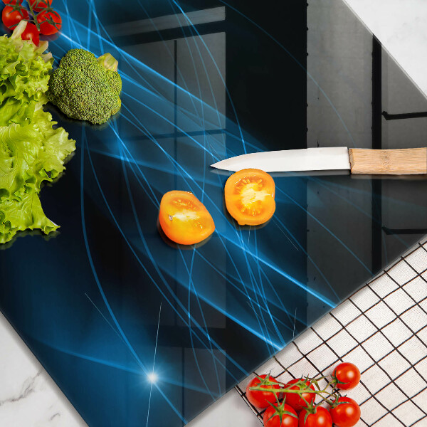 Skärbräda av glas Abstrakt blå rök