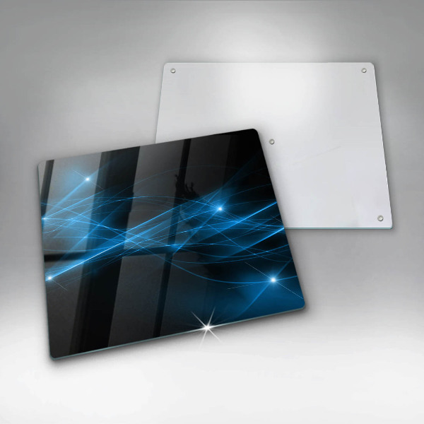 Skärbräda av glas Abstrakt blå rök