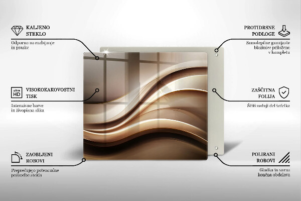 Skärbräda av glas Abstraktion mjuka linjer