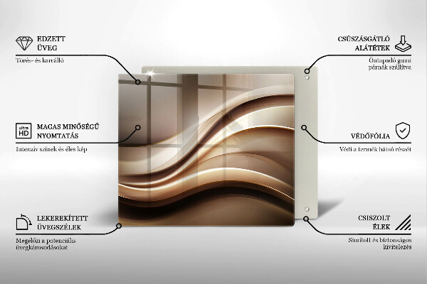 Skärbräda av glas Abstraktion mjuka linjer