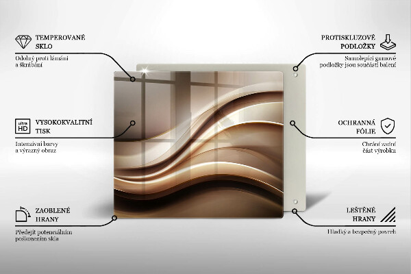 Skärbräda av glas Abstraktion mjuka linjer