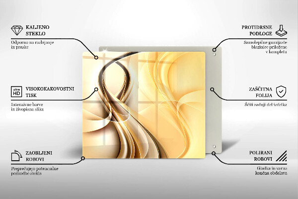 Skärbräda av glas Abstrakt rök