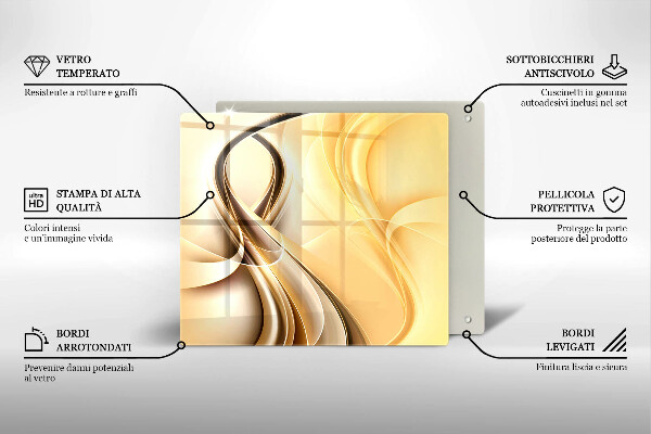 Skärbräda av glas Abstrakt rök