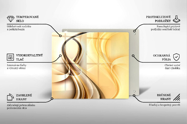 Skärbräda av glas Abstrakt rök