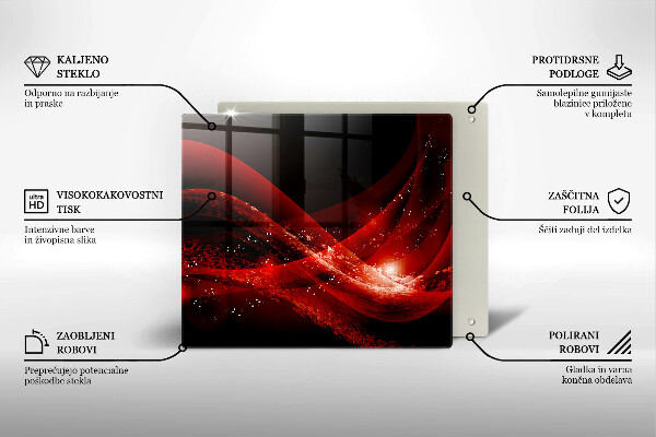 Skärbräda av glas Modern abstraktion
