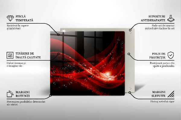 Skärbräda av glas Modern abstraktion