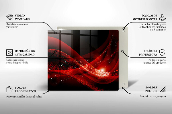 Skärbräda av glas Modern abstraktion