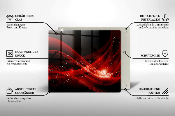 Skärbräda av glas Modern abstraktion