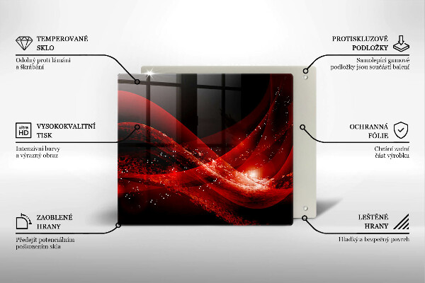 Skärbräda av glas Modern abstraktion