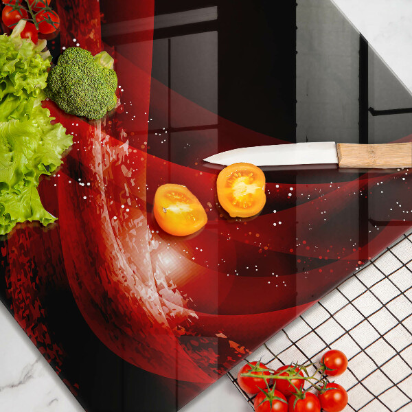 Skärbräda av glas Modern abstraktion