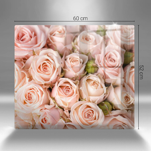 Skärbräda av glas Bukett fina rosor