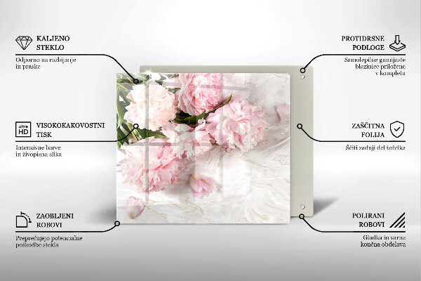 Skärbräda av glas Fina rosenblommor