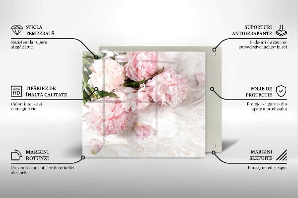 Skärbräda av glas Fina rosenblommor